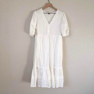 Universal Thread White Cotton Midi Dress M